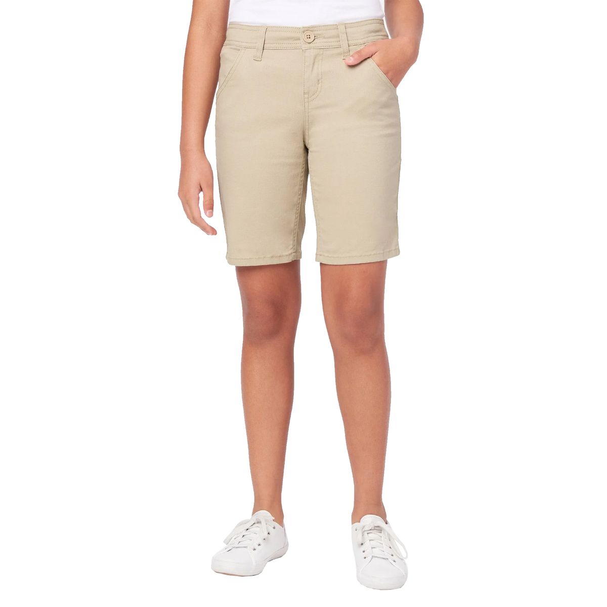 Juniors' School Uniform Super Stretch Bermuda Shorts (1 or 3-Pack) - H/BRSS-KK - 11/12