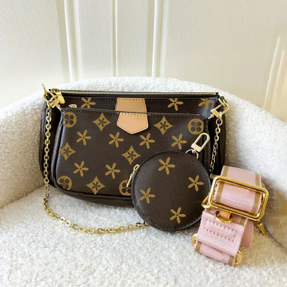 Mirror quality MULTI POCHETTE ACCESSORIES Cross Body bags Luxury Womens Shoulder handbags man totes Designer bag lady chain leather embossed Clutch