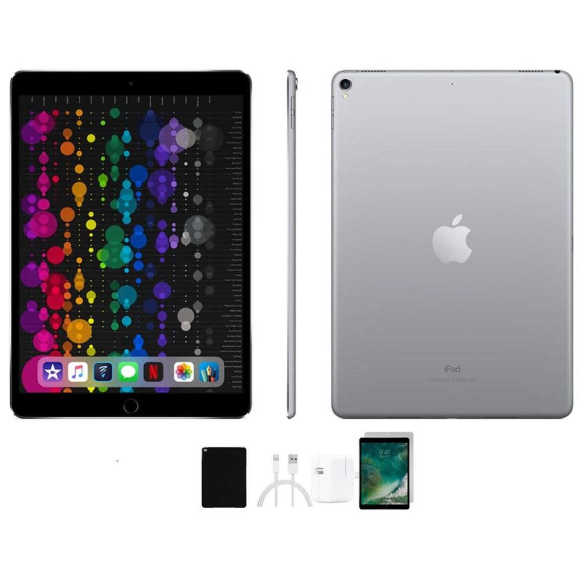 Apple® iPad Pro 10.5-Inch Bundle with Case, Charger & Screen Protector - 256GB (Space Gray) Wi-Fi Only