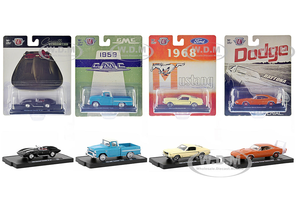 "Auto-Drivers" Set of 4 pieces in Blister Packs Release 106 Limited Edition to 9600 pieces Worldwide 164 Diecast Model Cars by M2 Machines
