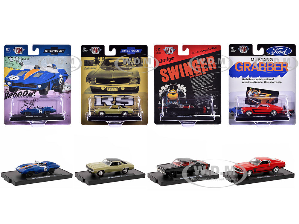 "Auto-Drivers" Set of 4 pieces in Blister Packs Release 111 Limited Edition to 9600 pieces Worldwide 164 Diecast Model Cars by M2 Machines