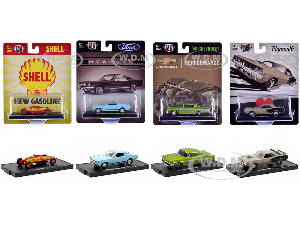 "Auto-Drivers" Set of 4 pieces in Blister Packs Release 117 Limited Edition to 7000 pieces Worldwide 164 Diecast Model Cars by M2 Machines