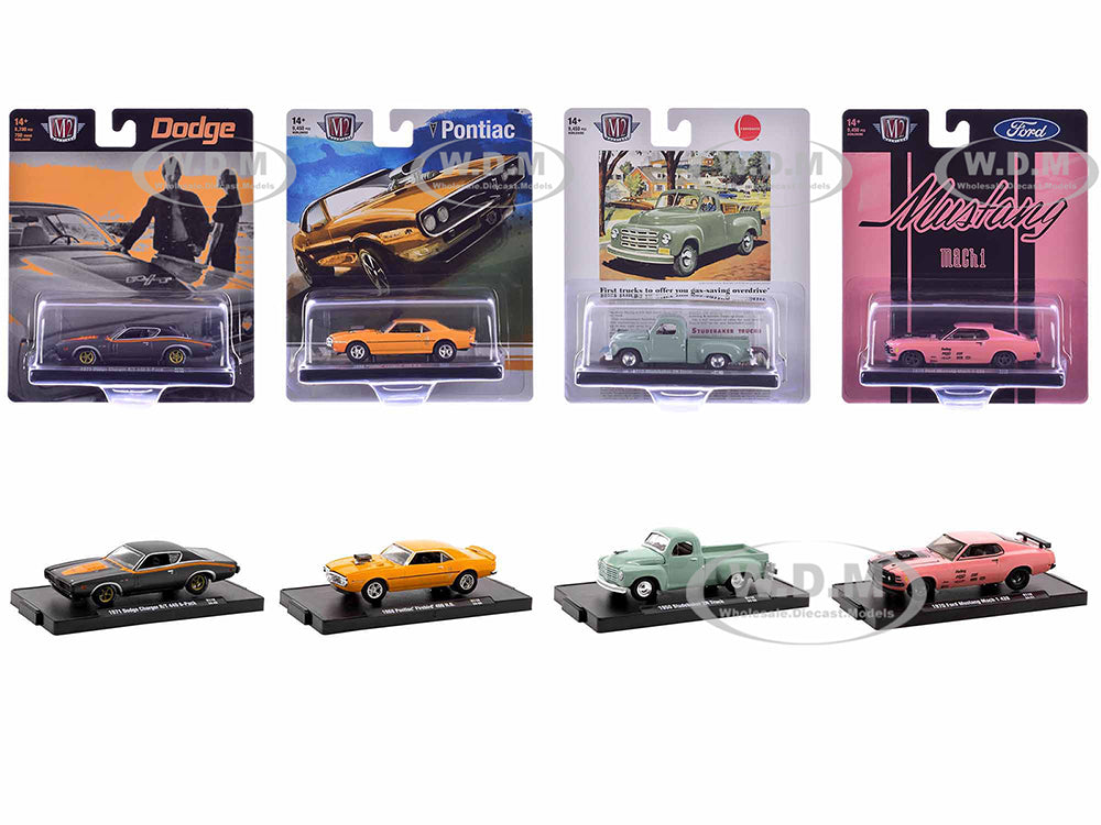 "Auto-Drivers" Set of 4 pieces in Blister Packs Release 118 Limited Edition to 9450 pieces Worldwide 164 Diecast Model Cars by M2 Machines