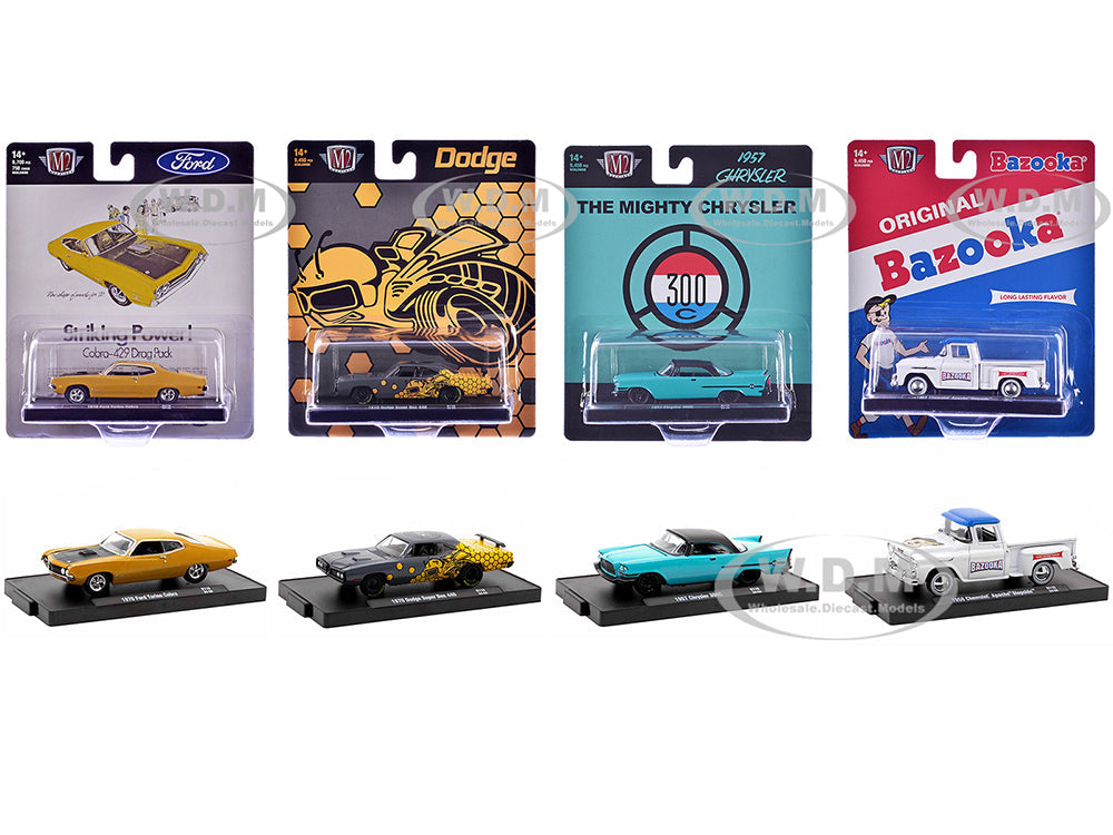"Auto-Drivers" Set of 4 pieces in Blister Packs Release 119 Limited Edition to 9450 pieces Worldwide 164 Diecast Model Cars by M2 Machines