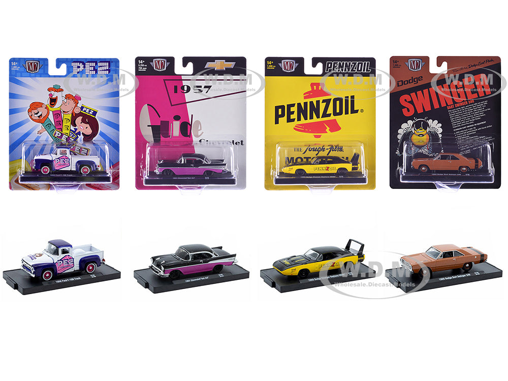 "Auto-Drivers" Set of 4 pieces in Blister Packs Release 120 Limited Edition to 7000 pieces Worldwide 164 Diecast Model Cars by M2 Machines