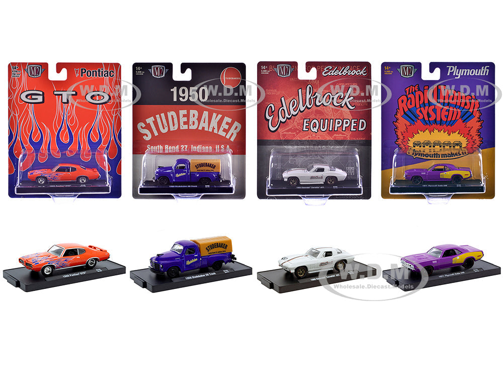 "Auto-Drivers" Set of 4 pieces in Blister Packs Release 123 Limited Edition to 9600 pieces Worldwide 164 Diecast Model Cars by M2 Machines