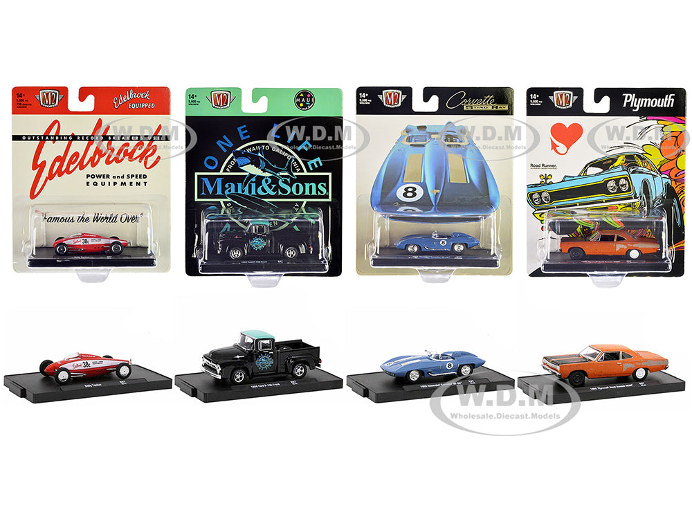 "Auto-Drivers" Set of 4 pieces in Blister Packs Release 97 Limited Edition to 9600 pieces Worldwide 164 Diecast Model Cars by M2 Machines