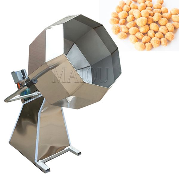 Octagonal Drum Peanut Puffed Corn Chips Flavoring Coating Machine Snack Food Potato Seasoning Mixing Machine
