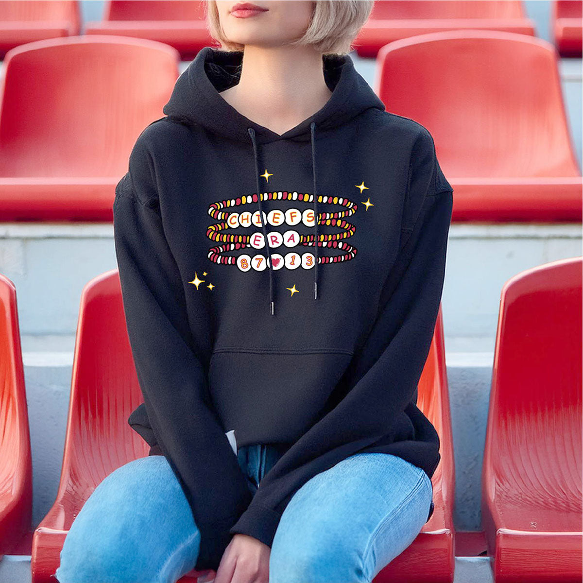 Women's Kansas City Football Love ERA Sweatshirt or Hoodie - PO HD - Chiefs ERA - Black - S