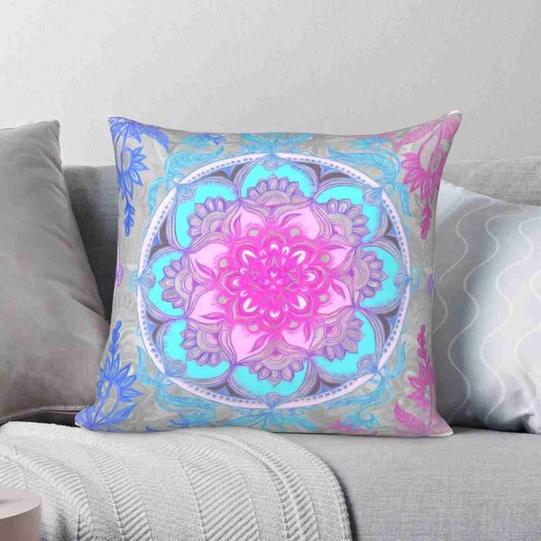 Super Boho Medallions pillowcase Polyester Linen Velvet Pattern Zip Decor pillow Case Sofa Cushion CoverM240717