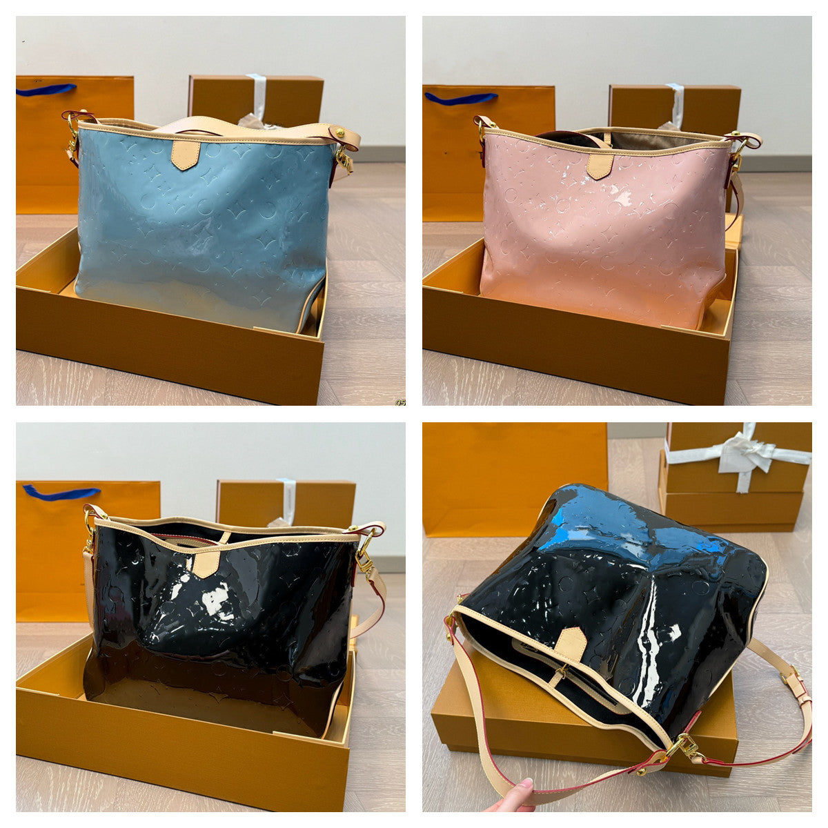 Women Luxury Designer Bags Crossbody Patent Enbossed GRACEFUL Handbag Shoulder Bag Fashion Composite Lady Clutch Tote Bag Hobos shopping Satchel Coi