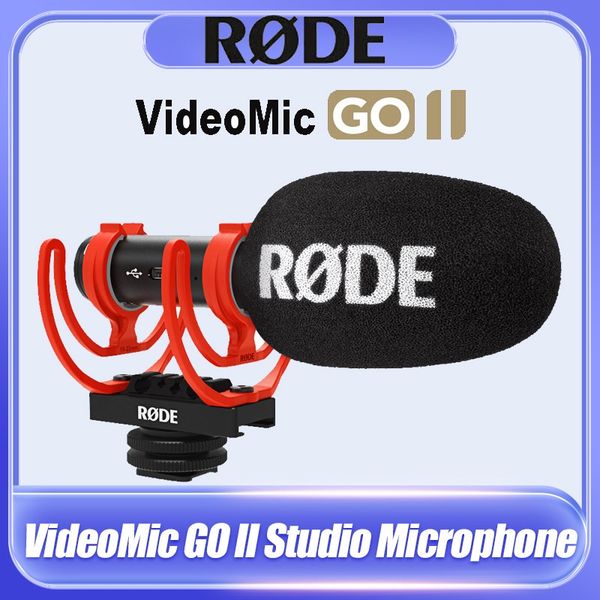 Rode VideoMic GO II Studio Video Microphone for PC Laptop Phone DSLR Camera Streaming Vlog Video Live Recording Microphone