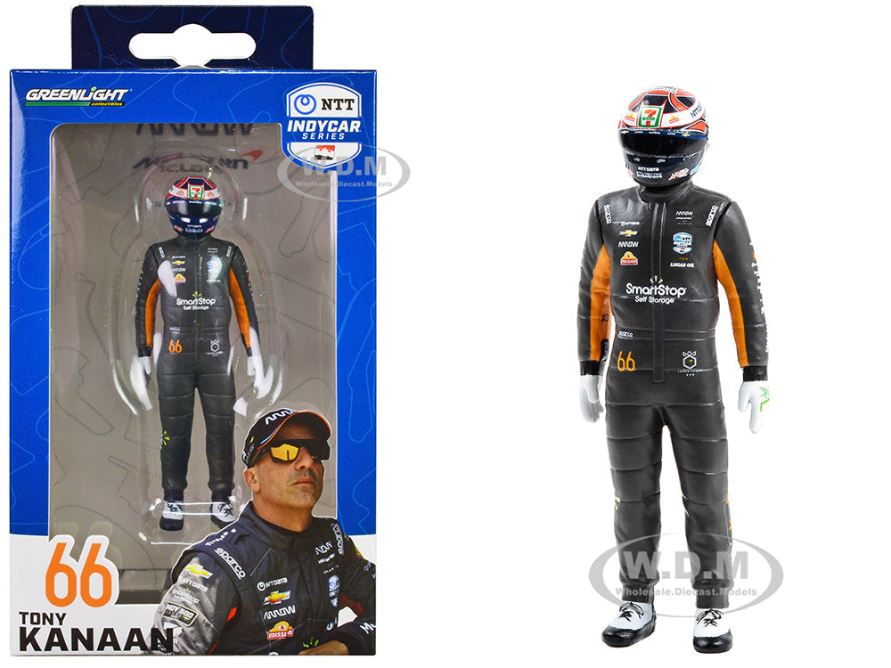 "NTT IndyCar Series" 66 Tony Kanaan Driver Figure "SmartStop Self Storage - Arrow McLaren"  for 118 Scale Models by Greenlight