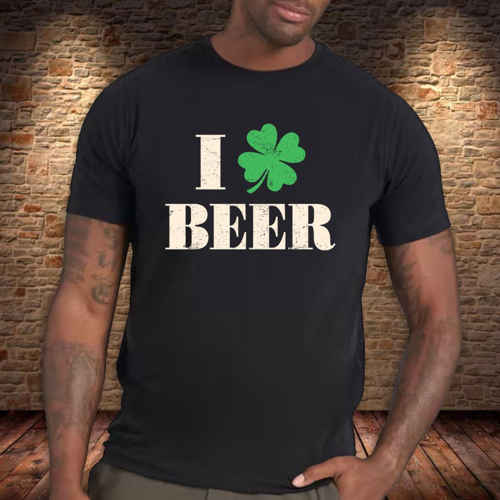 Men's Irish Love St. Patrick's Day T-Shirt - 2X-Large - I Love Beer