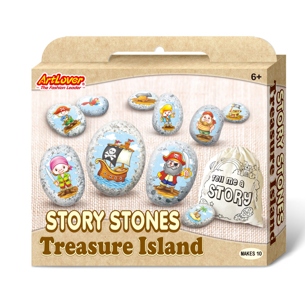 ArtLover® Story Stones Craft Kit - Treasure Island