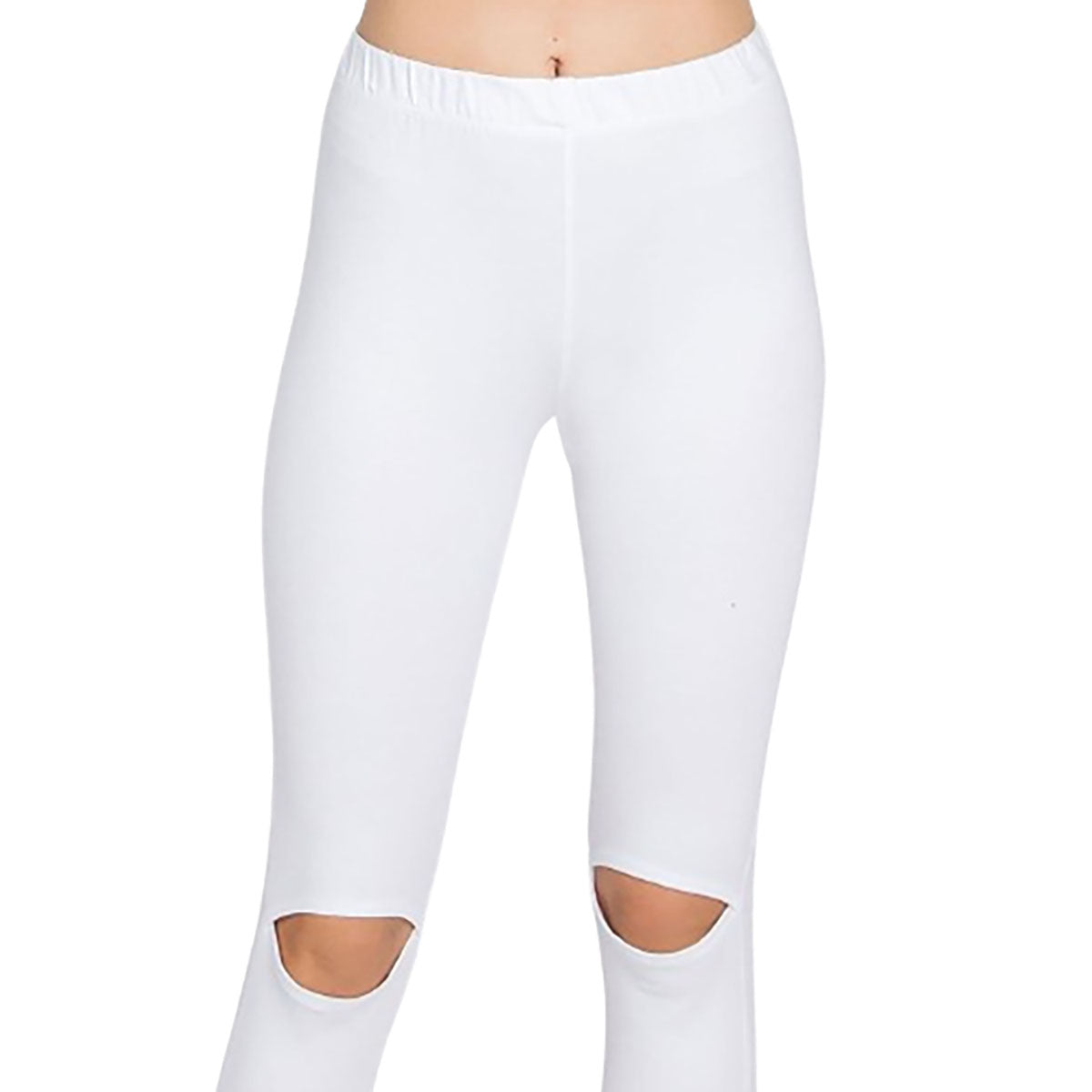 Women's Knee-Slit Leggings - White - Small (2-4)