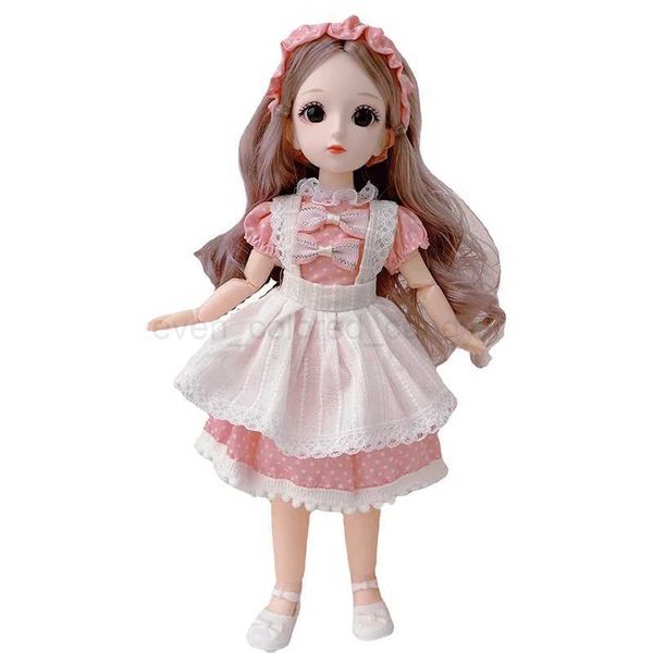 30cm 1-6 BJD Dolls Little Girl Cute Dress Up Skirt Hat Headdress 23 Removable Joint Dolls Princess Fashion DIY Toys Gifts GirlsCL240712