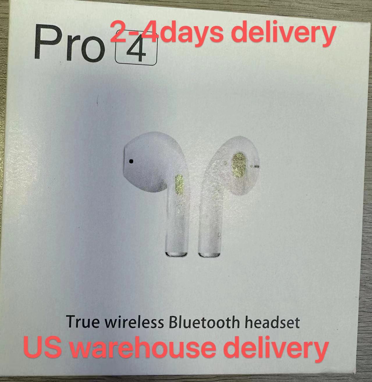 US Warehouse Shipping Pro 4 TWS Wireless Earphones Waterproof Bluetooth Earphones Durable In ear Earphones Portable Compatible Bluetooth 5.0 Earbuds