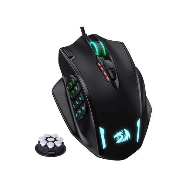 Redragon M908 RGB backlit LED USB wired gaming mouse 18 programmable mouse buttons 12400 DPI Y250109