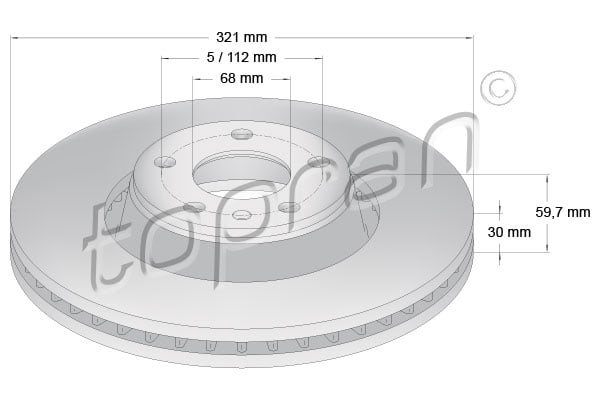 Brake Disc TOPRAN 110 309