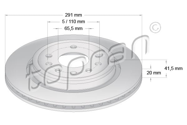 Brake Disc TOPRAN 206 859