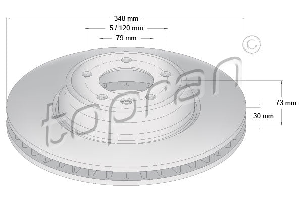 Brake Disc TOPRAN 501 711