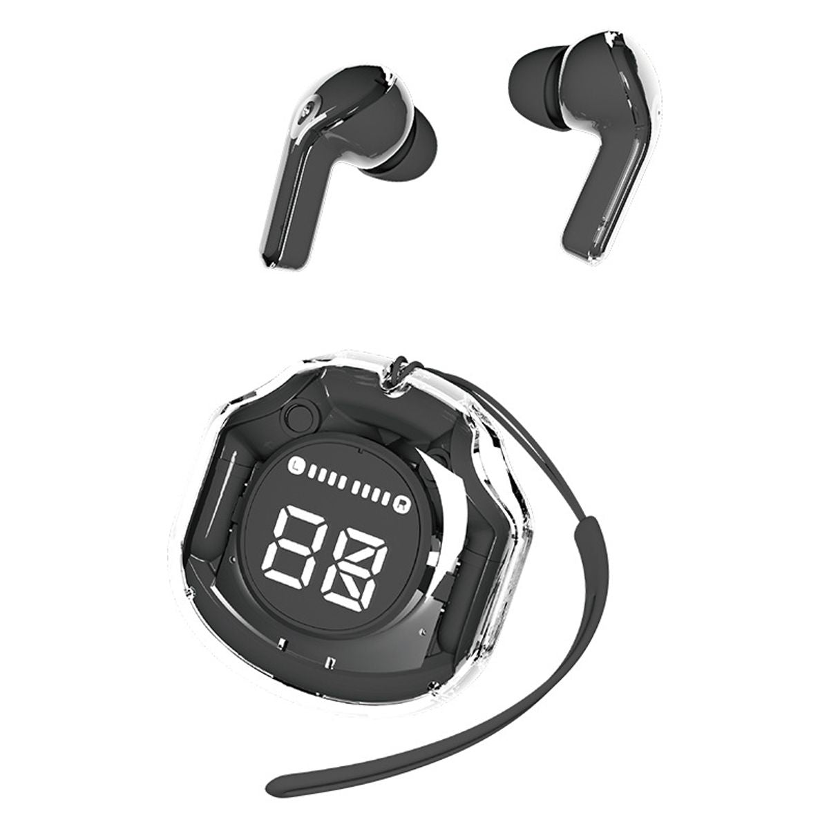 Bits N Bytes Wireless Earbuds with Charging Case - Black