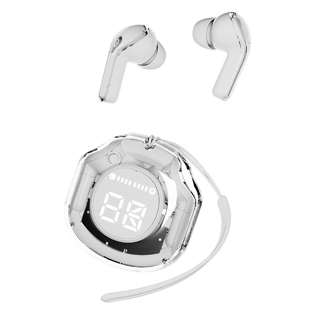 Bits N Bytes Wireless Earbuds with Charging Case - White