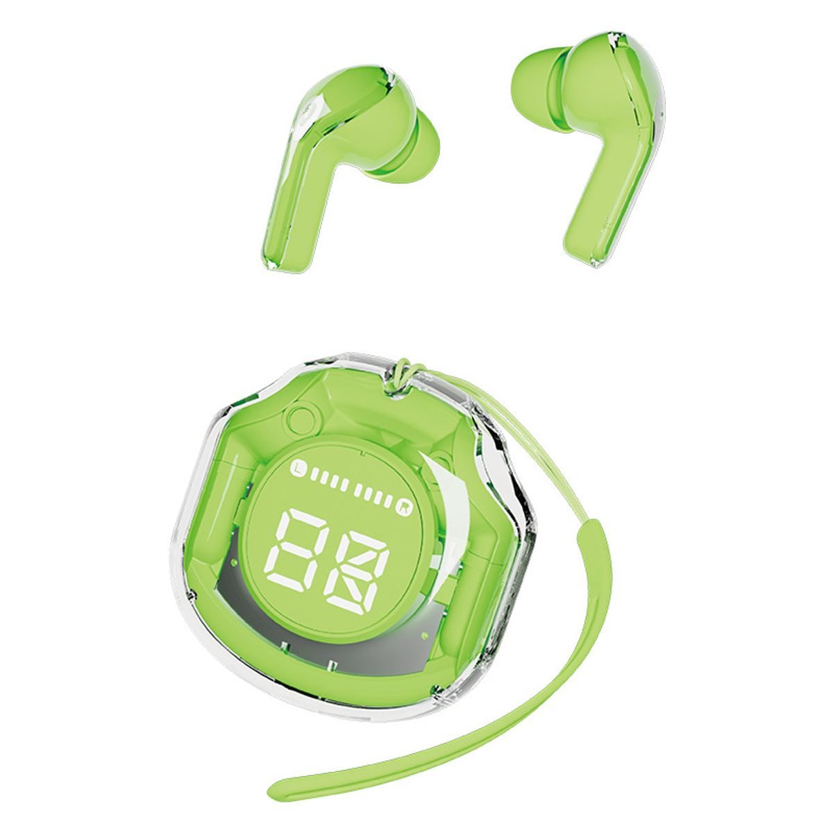 Bits N Bytes Wireless Earbuds with Charging Case - Lime