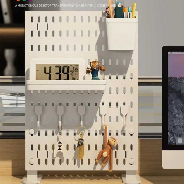 Storage Holders Racks Pegboard Wall Multi-functional Wall Hanging Shelf Rack Punch-Free for Kitchen Bedroom Plastic No-Drilling Hole Board O