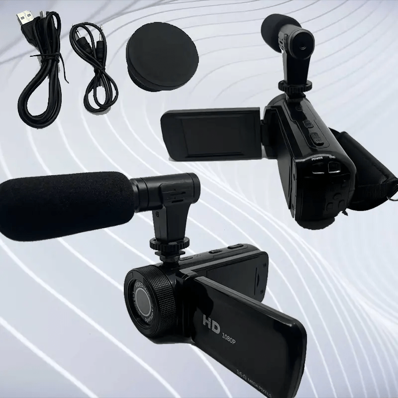 TEMU Professional 1080p Hd Digital With Large 2.7k-16mp Sensor, 16x Optical Zoom & Digital Is, Built-in Microphone, Cmos Sensor, Manual Control, Mp4