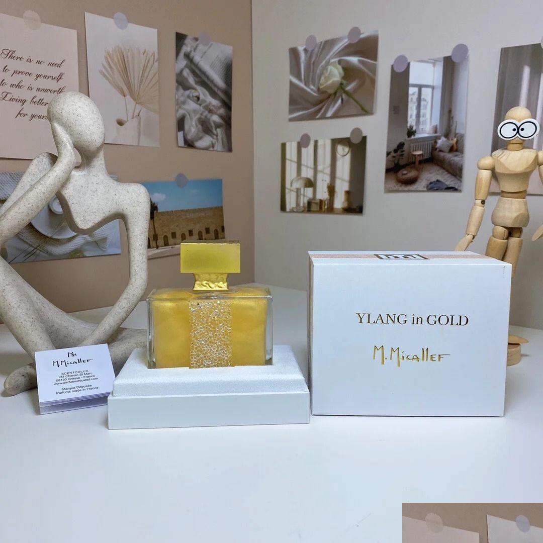 Fragrance M. Micallef Perfume 100Ml Ylang In Gold Royal Muska Woman Parfum Long Lasting Smell Brand Women Lady Girl Floral Perfumes Otrmp