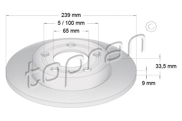 Brake Disc TOPRAN 109 789