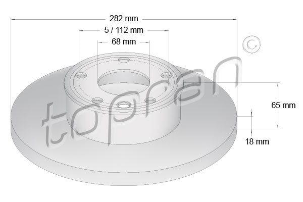 Brake Disc TOPRAN 104 088