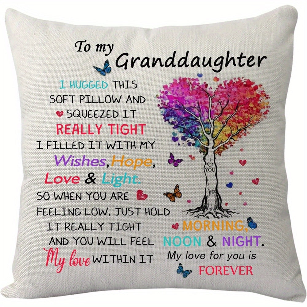 TEMU Granddaughter Pillowcase Gift - Funny Pillow Cover For Girls Women Birthday Christmas Wedding Graduation Gift From Grandparents - Cushion Cover
