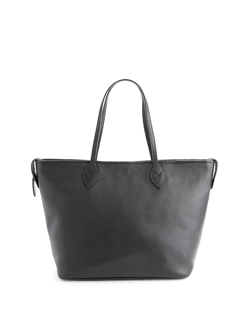 Royce New York Pebble Grain Leather Wide Tote