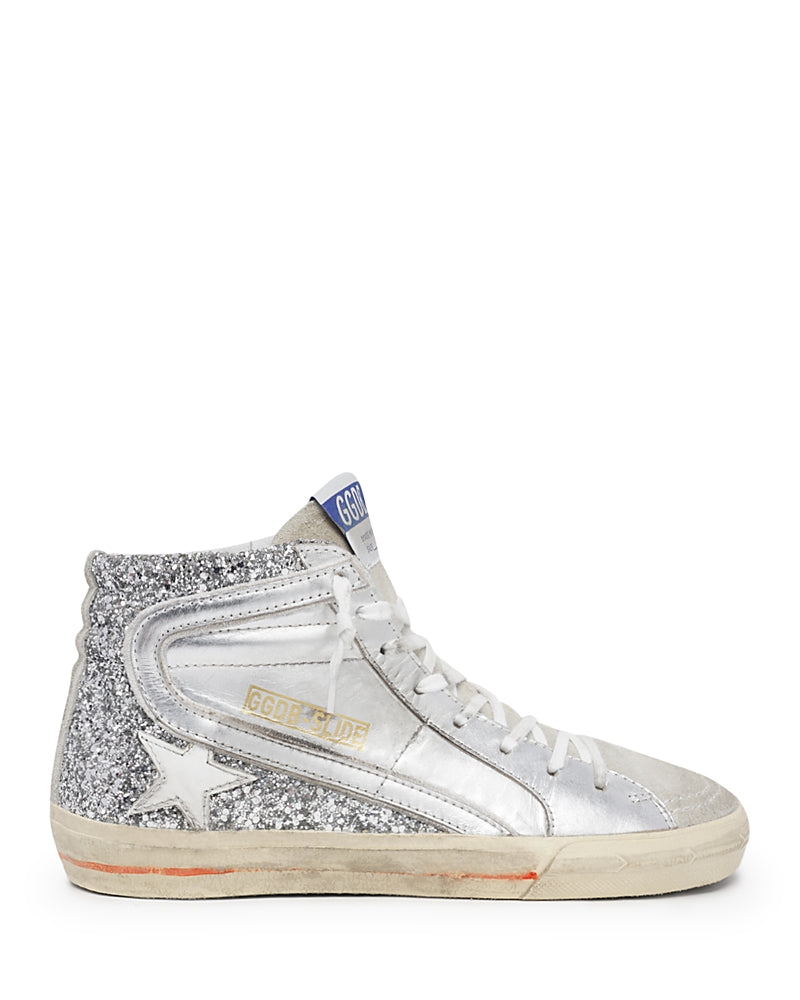Golden Goose Deluxe Brand Women's Slide Glitter High Top Sneakers