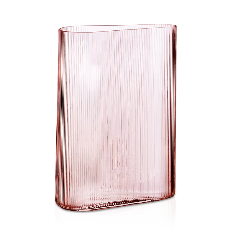 Nude Glass Mist Tall Vase, Dusty Rose