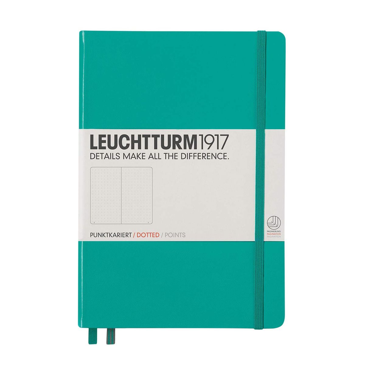 Leuchtturm1917 Medium A5 Dotted Hardcover 249-Page Notebook - Green