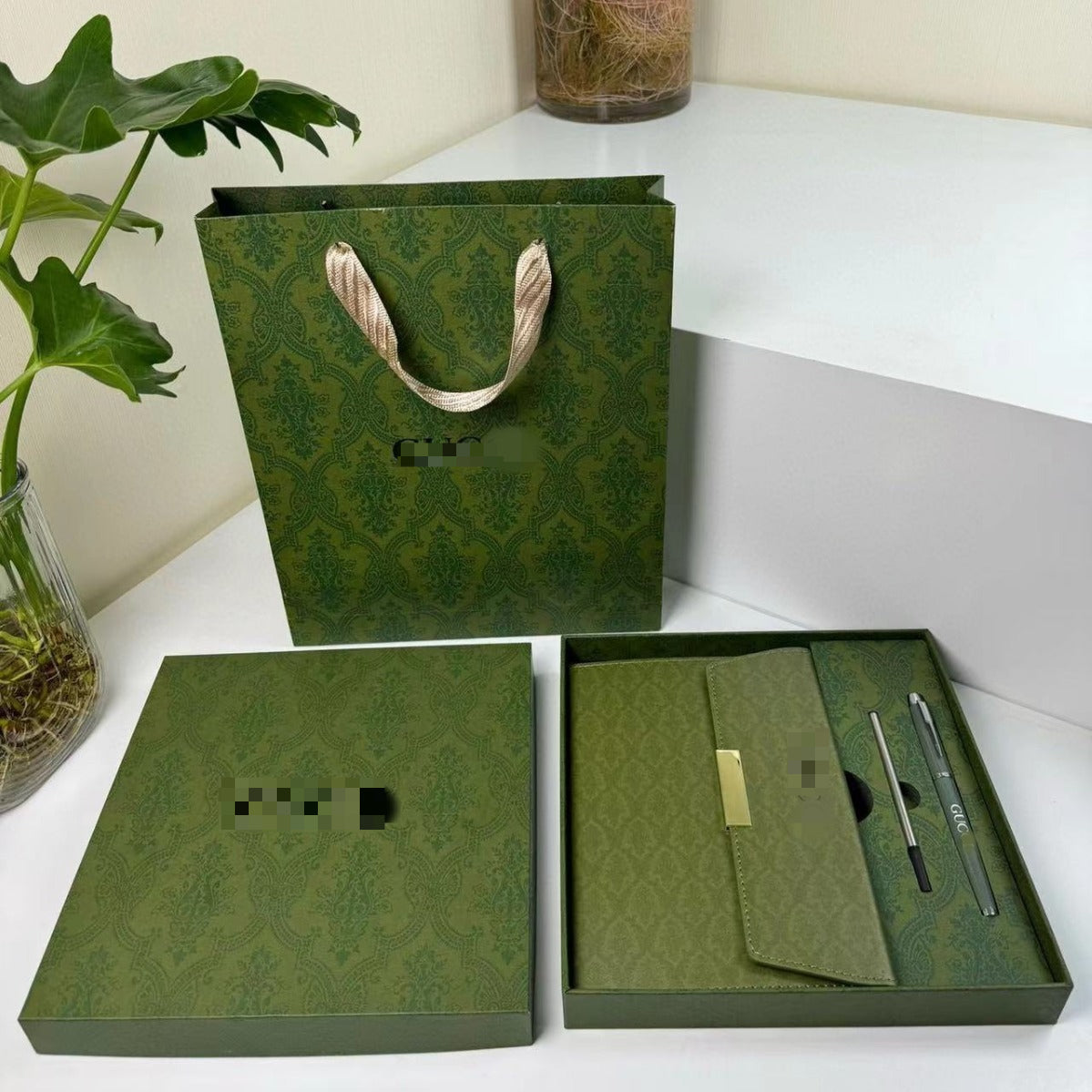 New Notebook Decorative Objects Pen Set Leather Notepad Creative Business Gift Box Set Hand Gift