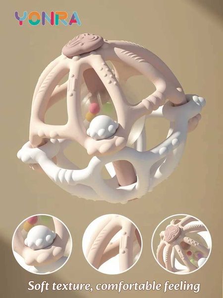 Removable Rattle Sensory Teether Bed Bell Silicone Montessori Ball Newborn Baby Toys Childrens Kids Gift Development Games Y240820