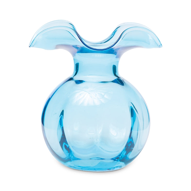Vietri Hibiscus Glass Bud Vase, Aqua