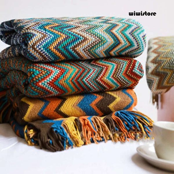 Boho Bed Plaid Blanket Geometry Aztec Baja Blankets Ethnic Sofa Cover Slipcover Decor Throw Wall Hanging Tapestry Rug Cobertor 216