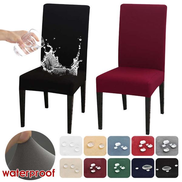 Elastic Waterproof Chair for Dining Room Kitchen Wedding Hotel Banquet Restaurant Anti-dirty Seat Cover Housse De Chaise