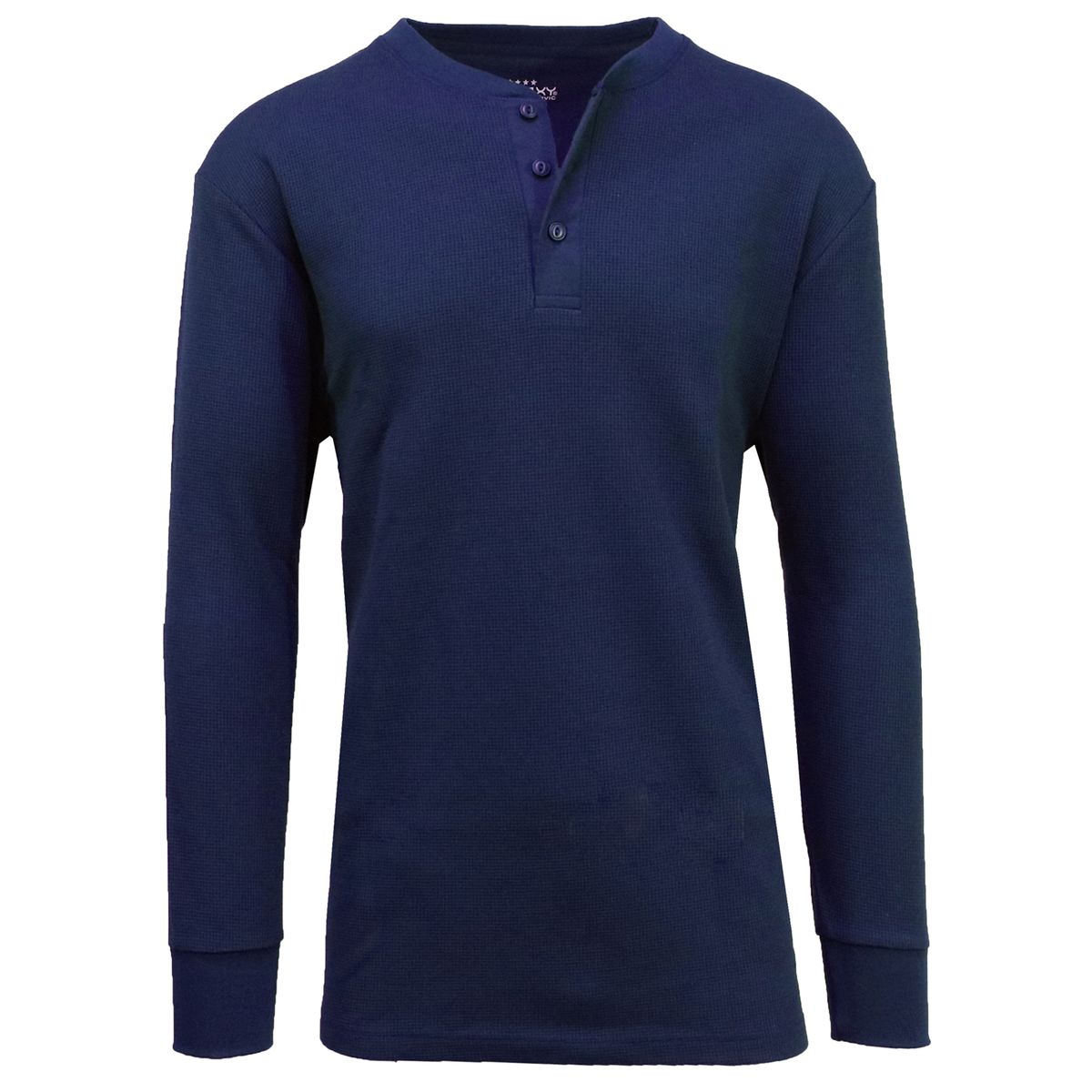 Men's Long Sleeve Henley Thermal Shirts (1 or 2-Pack) - Medium - Navy