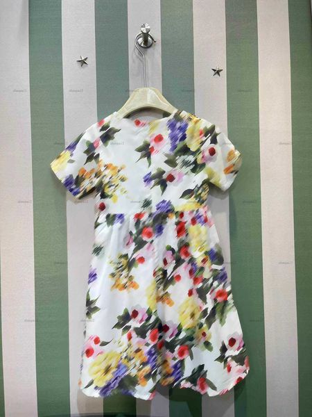 Luxury girls skirt Flower printing Princess dress Size 100-150 CM kids designer clothes high quality baby partydress