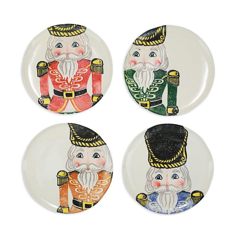 Vietri Nutcrackers Assorted Dinner Plates, Set of 4
