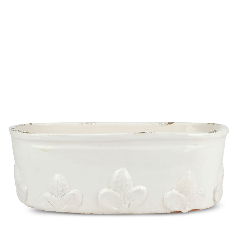 Vietri Rustic Garden Linen Basil Oval Planter
