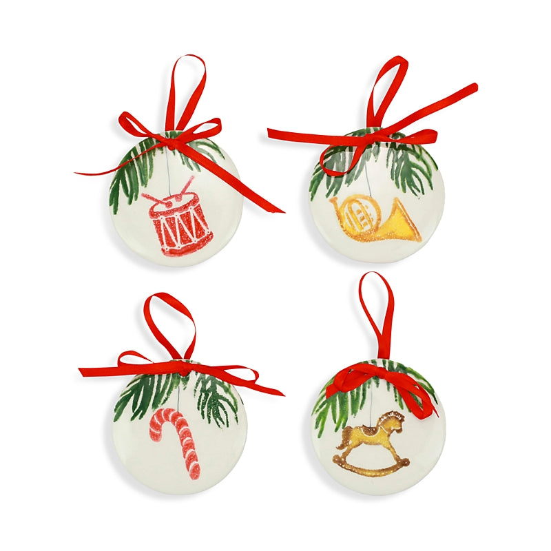 Vietri Nutcrackers Assorted Ornaments, Set of 4