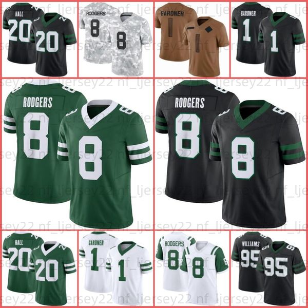 8 Aaron Rodgers 1 Ahmad Sauce Gardner Football Jersey Breece Hall Garrett Wilson Quinnen Williams Quincy Joe Klecko Allen Lazard 17 Davante